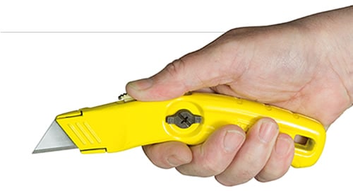 Knive med tilbagetrækkeligt blad